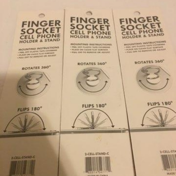 3 Finger  Socket cell phone holder  and stand. - Picture 3 of 4